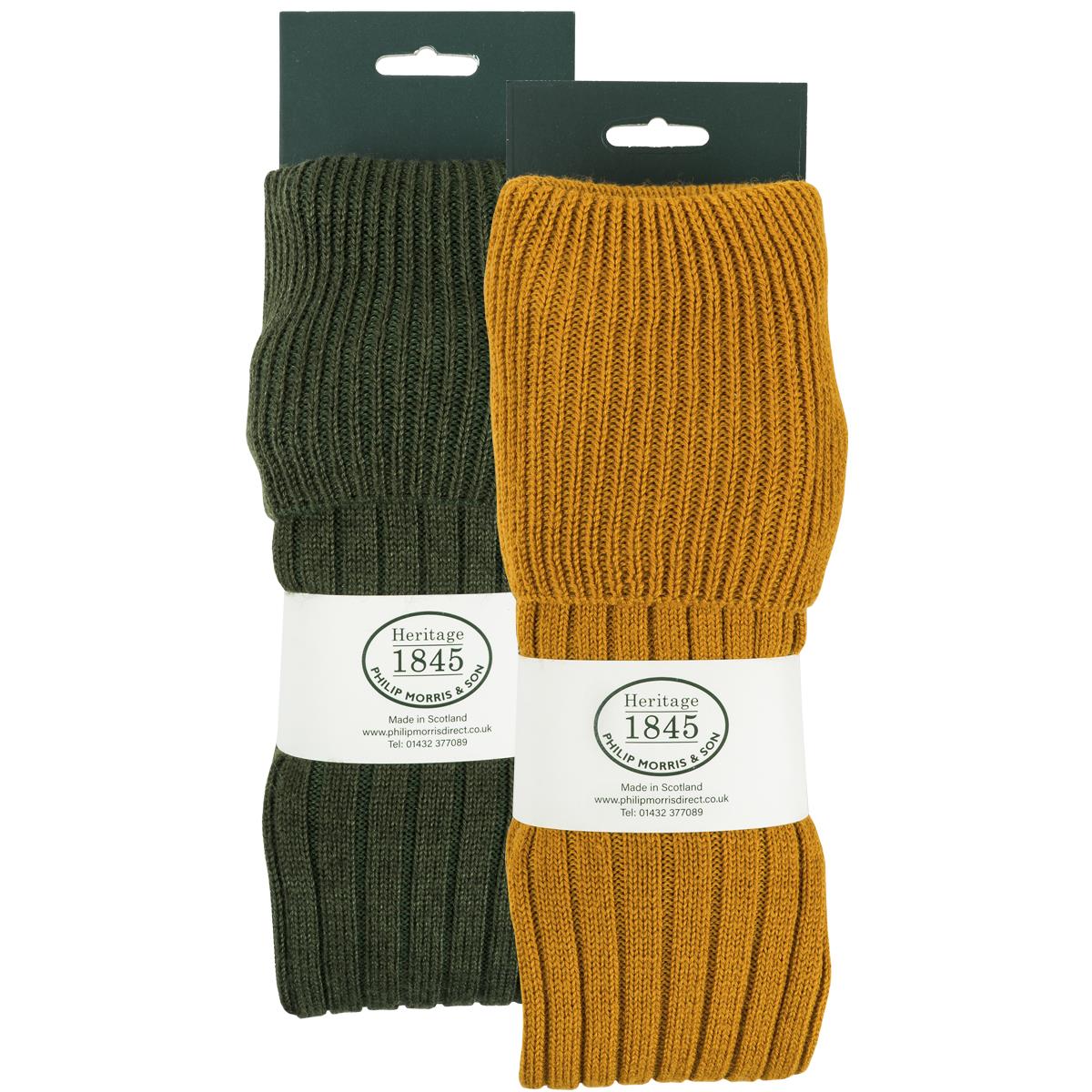Image of Heritage 1845 Mens Jura Classic Boot Sock Twin Pack Spruce/ Ochre 7-11