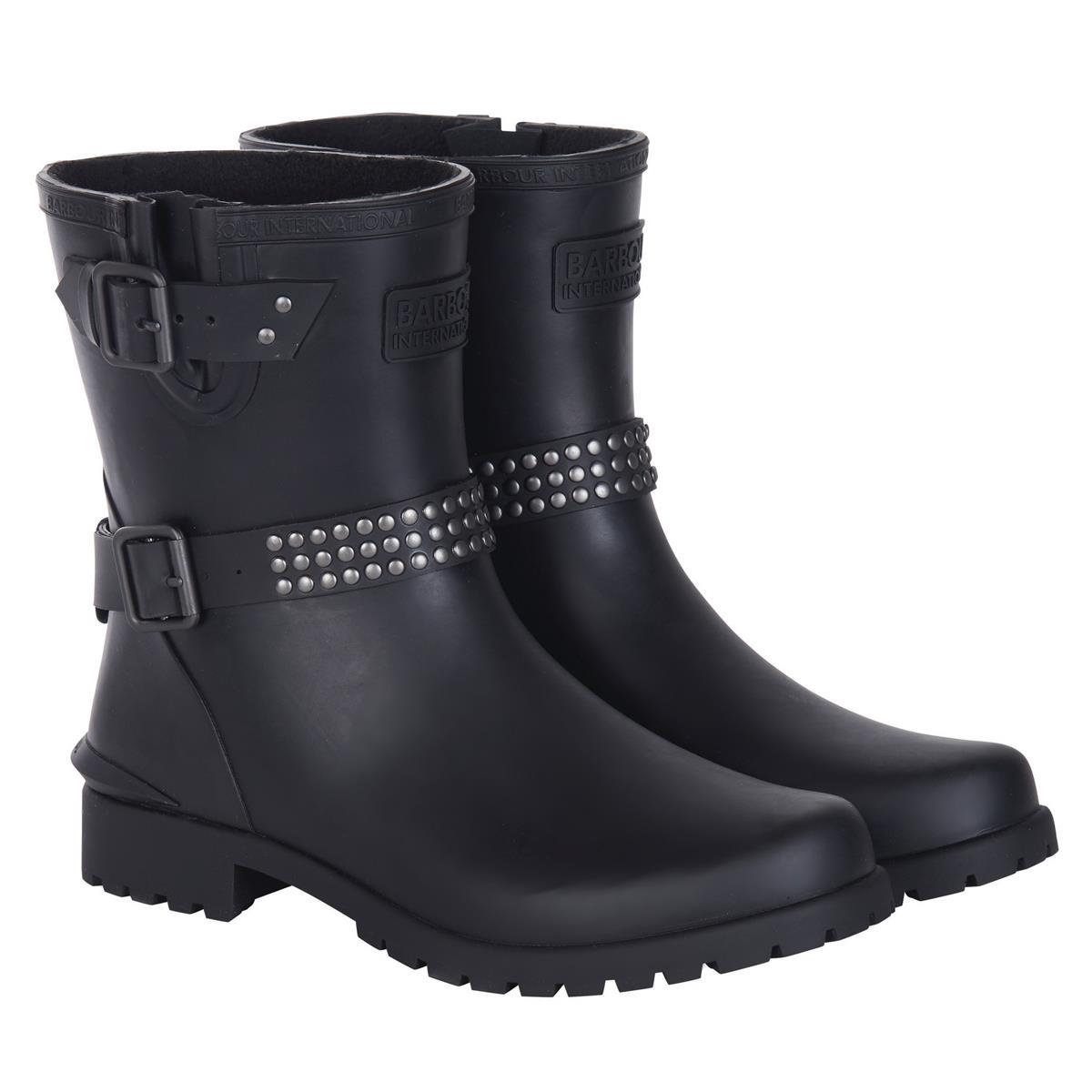 barbour biker wellies