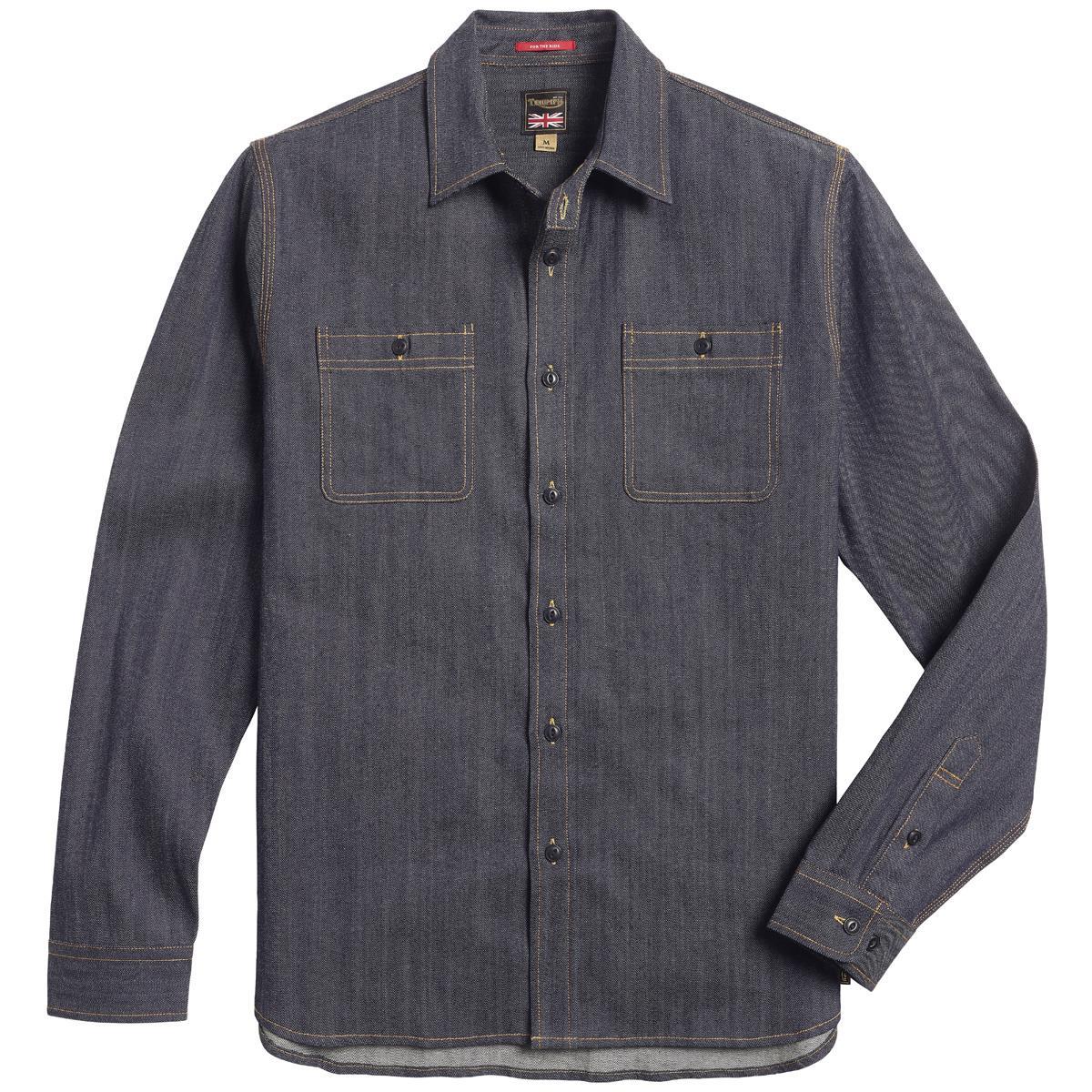 Image of Triumph Mens Hapton Denim Shirt Indigo Large