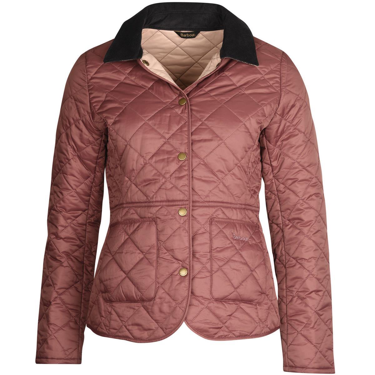 Barbour Womens Deveron Quilted Jacket Dewberry/Pale Pink 16 | Barbour | US