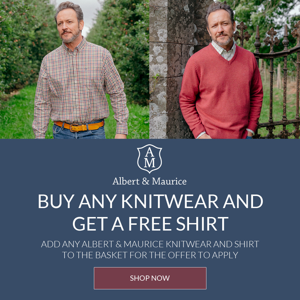 Albert and Maurice buy one Knitwear get a shirt FREE | Shop the Collection