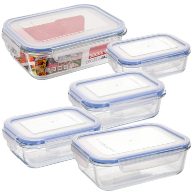 Judge Seal & Store Contenitore In Vetro 600 Ml - Termoresistente Da -40°C A +240°C - Adatto A Forno, Microonde, Freezer E Lavastoviglie - 4