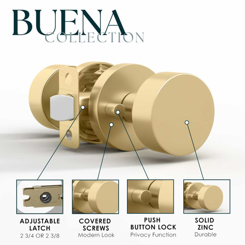 Mega Handles | Brass Door Knobs | Buena Collection