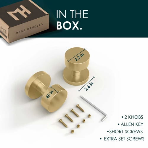 Mega Handles | Brass Door Knobs | Buena Collection
