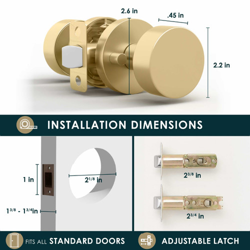 Mega Handles | Brass Door Knobs | Buena Collection