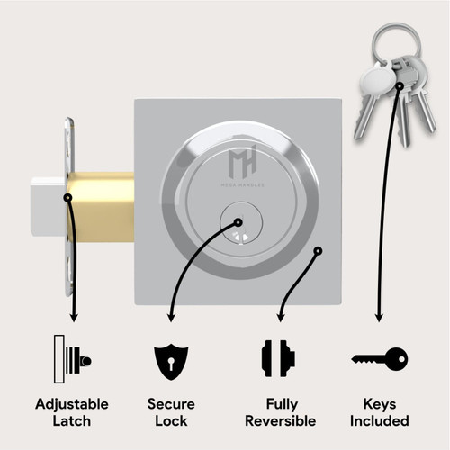 Mega Handles | Door Hardware | Square Deadbolt
