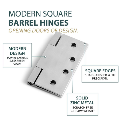 Mega Handles | Door Hinge | 4" Square Barrel Hinge