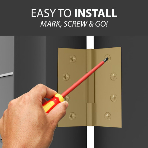 Mega Handles | Door Hinge | 4" Square Barrel Hinge