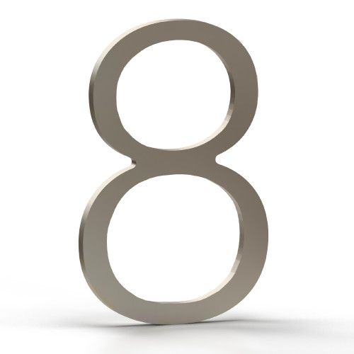 House Numbers in satin nickel modern house numbers by Mega Handles