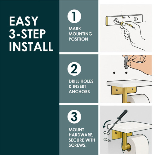 Mega Handles | Bath Accessories | Toilet Paper Holder