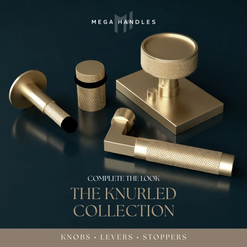 Knurled Slim Baseboard Door Stopper