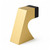 Curved Door Stopper in satin brass modern curved door stopper by Mega Handles