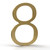 House Numbers in satin brass modern house numbers by Mega Handles House Numbers in satin brass modern house numbers by Mega Handles