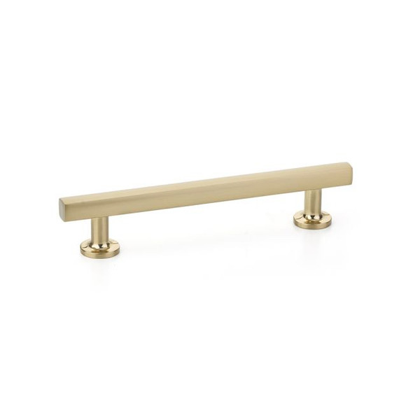 Emtek 86676US4 Freestone Cabinet Pull with 5" Center to Center Satin Brass Finish