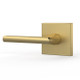 Prime square rosette lever with sleek design in satin brass finish