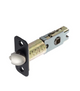 Adjustable door latch with round edge plate in black– modern latch hardware by Mega Handles