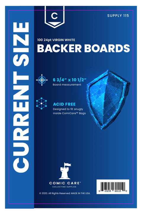 Comicare Current 24 pt Backer Boards (100 ct)