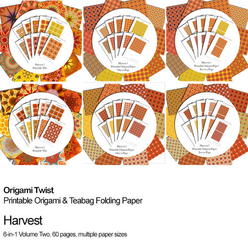 Harvest Printable Origami & Teabag Folding Paper 60 pages!