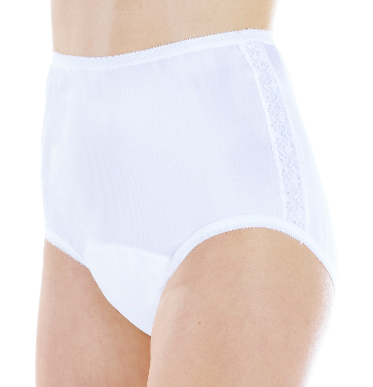 Wearever Women's Nylon & Lace Incontinence Panty