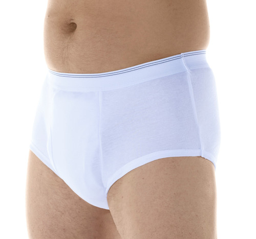 Incontinence Underwear for Men 2 Pack Washable Urinary Briefs with Front  Absorbe