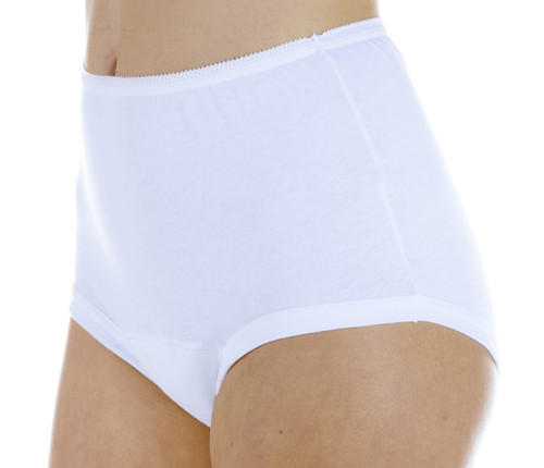 6-Pack Cotton Straight Leg Regular Absorbency Incontinence Panty Beige S  (Hip: 36-38)