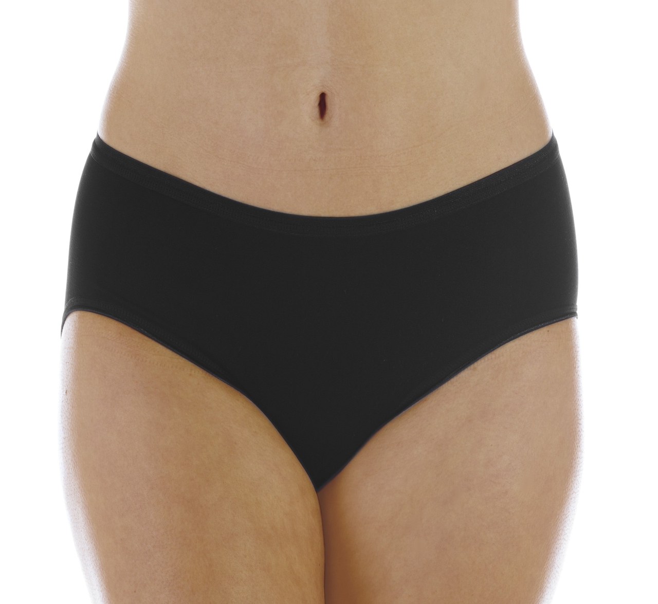 H&H Women's Cotton Comfort Full Briefs Black