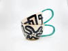IVANA & NIKOLAJ Handmade, ceramic coffee mug, turquoise, ceramic tea cup, housewarming gift, gift for mom, wedding gift, anniversary present
