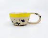 MILENA & ZDENKO Handmade, ceramic coffee mug, yellow, speckles, ceramic tea cup, birthday present, gift for mom, gift for a couple