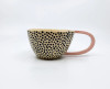 MARA & HINKO Handmade, ceramic coffee mug, pink, ceramic tea cup, stripes, mother’s day present, gift for mom, anniversary gift