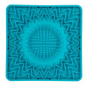 Messy Mutts Dog Cat Framed Silicone Interactive Licking Bowl Mat 10In X 10In Blue