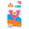 Nylabone Puppy Chew Toy Wishbone Pink, Chicken Flavor X-Small/Petite - Up To 15 Lb