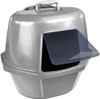 Van Ness Plastics Enclosed Corner Cat Litter Box Silver Large