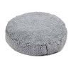 Hugglehounds Dog Fleece Pouf Bed, Gray - Small