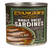 Evangers Hand Packed Whole Uncut Sardines Canned Dog Food 12Ea/12 Oz, 12 Pk