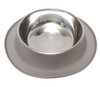 Messy Mutts Stainless Steel Dog Feeder with Non-Slip Silicone Base, Medium Grey Medium 9.5 X 2.6 X 9.9 inches