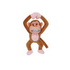 VIP Tuffy Mighty Jr Angry Animals Dog Toy Monkey Brown 10 In