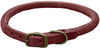 Circle T Rustic Leather Dog Collar Brick Red 3/8"W x 10"L