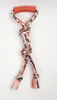 Mammoth Pet Products Color Twin Tug Toy With Rubber Handle Twin Tug With Handle Multi-Color 22 In, Medium