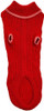 Fashion Pet Cable Knit Dog Sweater - Red Medium (14"-19" From Neck Base to Tail)