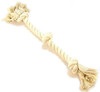 Flossy Chews 3 Knot Tug Toy Rope for Dogs - White Medium (20" Long)