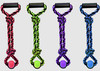 Multipet Nuts For Knots 2-Knot Rope Tug Dog Toy With Tennis Ball 2 Knot Rope With Tennis Ball Assorted 20 In