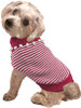 Fashion Pet Pom Pom Stripe Dog Sweater Raspberry X-Small