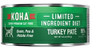 Koha Cat Limited Ingredient Pat?? Grain Free Turkey 3oz.(Case of 24)