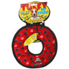 Tuffy Ultimate No Stuff Ring Red Paw Durable Squeaky Dog Toy