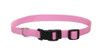 Coastal Adjustable Nylon Dog Collar With Plastic Buckle Bright Pink 3/4 In X 14-20 In