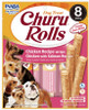 Inaba Churu Rolls Dog Treat Chicken Recipe wraps Chicken with Salmon Recipe 8 count