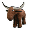 VIP Tuffy Barn Yard Series Dog Toy Bull Brown 1Ea