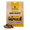 Vital Essentials Dog Freeze-Dried Raw Grain Free Duck Hearts Treats 10oz.