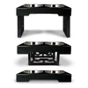 Ourpets Barking Bistro Adjustable Elevated Dog Feeder Black 1Ea