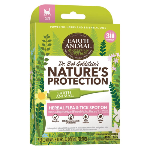 Earth Animal Cat Apothecary Natural Flea & Tick Herbal Spot - On For Cats & Kittens